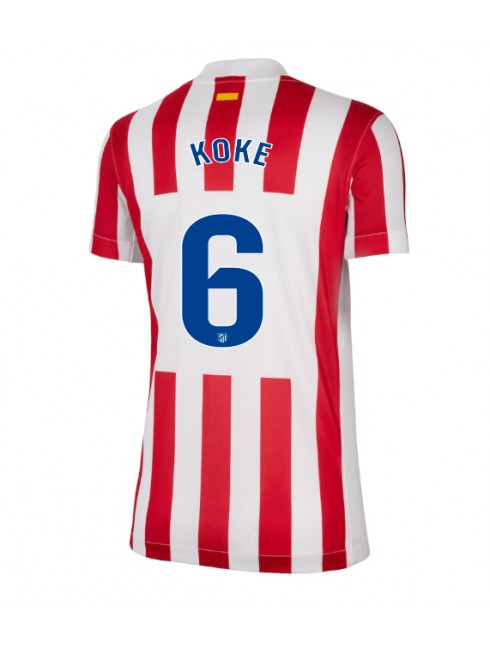 Atletico Madrid Koke #6 Zenski Domaci Dres 2025-26 Kratak Rukavima Atletico Madrid Koke #6 Zenski Domaci Dres 2025-26 Kratak Rukavima